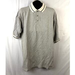 Vintage 1990s Diport USA Men’s Large Beige Short Sleeve Polo‎ Shirt